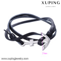 armband-232 Xuping heißer verkauf edelstahl modeschmuck neue design leder anker armband